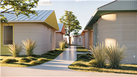 ICON printed homes in Texas (Image courtesy ICON)