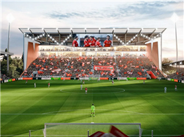 The new Kop Stand at Wrexham AFC will have a capacity of 5,500