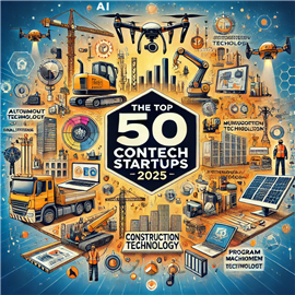 Top 50 contech startups gen AI image (Image generated by AI)