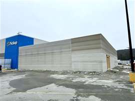 3D concrete printed Walmart addition in Alabama (Image courtesy RIC Technology LinkedIn)