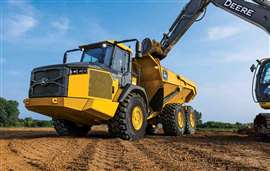 John Deere 460 P-Tier articulated dump truck with JD14 diesel engine