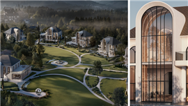 Lake Bled Estate and reimagined 'rizalit' by Studio Tim Fu. Image: Tim Fu