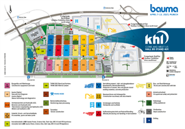 Map showing the location of KHL Group's stand at Bauma (Hall B5, Stand 401).