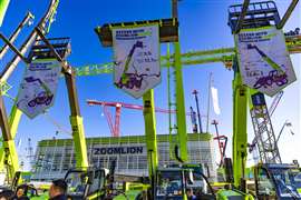 Chinese OEM Zoomlion exhibited a wide array of machines at Bauma under the theme "Greener Development, Brighter Future". It displayed 60 flagship products across nine major categories