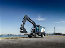 Hyundai's hydrogen powered wheeled excavator.