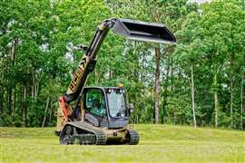 The Marine Tactical Supply (MTS) variant of JCB's 3TS-8T compact track loader
