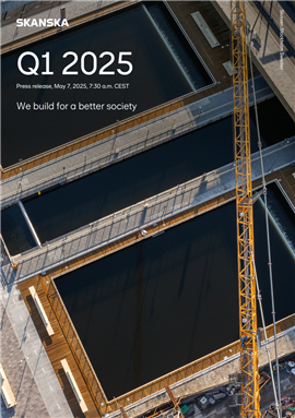 Skanska Q1 2025 earnings cover page Image: Skanska