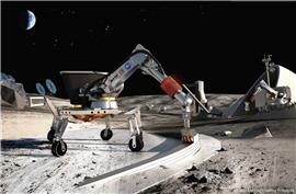 Lunar 3D-printing prototype Image: Contour Crafting