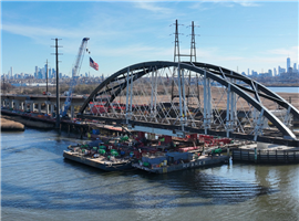 Progress photo from the Portal North Bridge project in New Jersey, US Image: Skanska