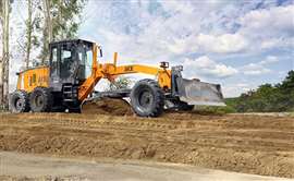 A motor grader manufactured by India's Action Construction Equipment
