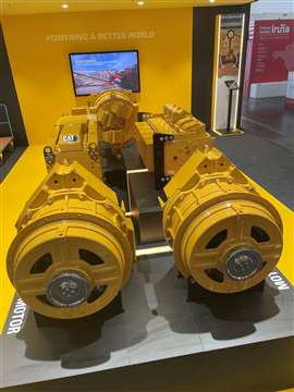 A Caterpillar hybrid drivetrain at Bauma 2025