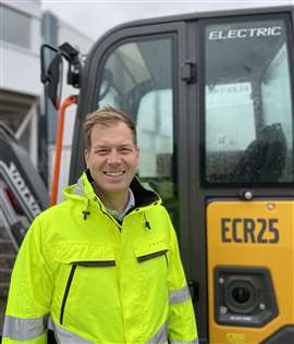 Fredrik Tjernström, electromobility solutions sales manager at Volvo CE