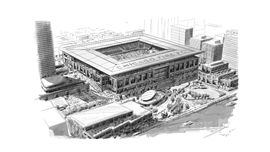 Croquis du futur stade du Chicago Fire Football Club. Image : Chicago Fire FC