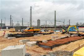 A construction site in Ulm, Germany