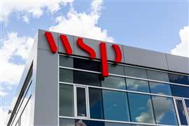 Sign on the WSP Global Inc. office building in Etobicoke, Toronto, Canada