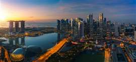 El horizonte de Singapur en Asia Pacífico.