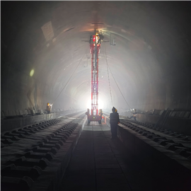 Wuhan Railway Electrification Bureau Group, a subsidiary of China Railway Group installed the first catenary support pole for the Shantou Bay undersea tunnel on the Shantou–Shanwei High-Speed Railway earlier this month. It marked the official start of the overhead contact system installation for what CREC claims is the world’s first 350 km/h single-bore double-track high-speed rail undersea tunnel, which stretches 9.8 kilometres. The firm has developed a tunnel catenary pole lifting and installation platform that it says reduces manpower by two-thirds compared to traditional ladder trucks, while doubling installation efficiency. A total of 500 poles will be installed. The Shantou–Shanwei High-Speed Railway is the Shantou section of the Ningbo–Guangzhou High-Speed Railway, with a total length of 162 kilometers. It connects Shantou and Shanwei within Guangdong Province. (Image: China Railway Group)