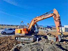 A Doosan DX140LC fitted with Dig Robotics' system (Image courtesy of Dig Robotics)