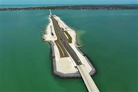Ein reparierter Abschnitt des Sanibel Causeway in Florida, USA (Bild mit freundlicher Genehmigung von Superior Construction)
