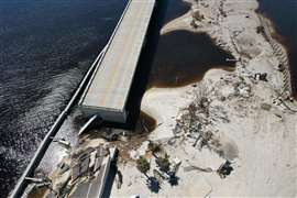 Schäden am Sanibel Causeway im Jahr 2022 nach Hurrikan Ian (Bild mit freundlicher Genehmigung von Superior Construction)