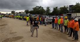 ICE officers round up construction workers in Tennessee. (Image: ICE)