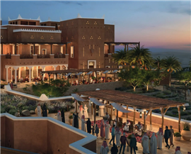 A digital render of Diriyah Square Project, Package 3, Saudi Arabia