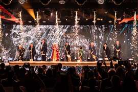 La cérémonie d'inauguration du développement de Las Vegas Sands à Marina Bay Sands