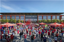 Renders del futuro estadio del Chicago Fire FC. Imagen cortesía del Chicago Fire FC.