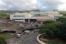 Construction of the Command and Support Operations buildings (left and right/Phase 3) continues at the US Army Pacific's new Command and Control Facilty on Fort Shafter, Hawaii. Image: US Army Corps of Engineers