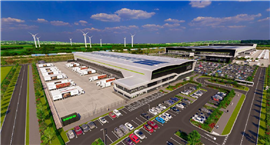 Uma renderização digital do novo centro de distribuição em Daventry, Inglaterra (Imagem cortesia da Marks & Spencer)