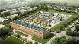 Render des zukünftigen Mannheimer Grünen Depots in Deutschland. Bild: Strabag