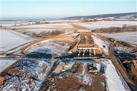 Construction work from Februrary on the Hořice exit for the future D35 motorway in Czech Republic. Image: Adobe Stock