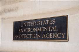 Panneau à l'Agence américaine de protection de l'environnement à Washington, DC