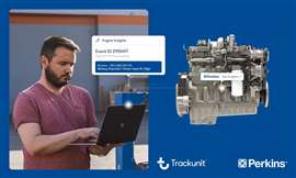Représentation de la plateforme Trackunit Marketplace, désormais dotée des données et analyses Perkins. Image : Trackunit
