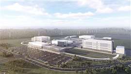 Rendering del futuro stabilimento produttivo di Eli Lilly in Texas, Stati Uniti. Immagine: Eli Lilly