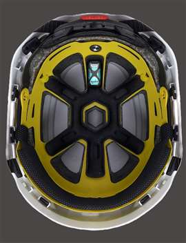 An inner view of PIP's smart hard hat with a Quin sensor fitted (Image courtesy of Quin)