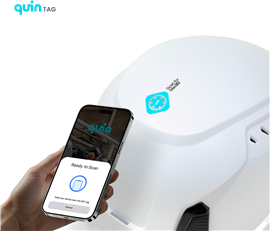 The Quin Tag contains an encrypyed digital medical ID, which can provide information about the wearer during emergencies (Image courtesy of Quin)
