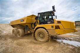 Caterpillar's updated 735 articulated dump truck (Image courtesy of Caterpillar)