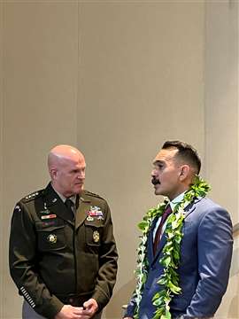 In August, Concepcion was honoured at George Washington’s Mount Vernon Mansion in Virginia during a Purple Heart commemoration ceremony (Image supplied)