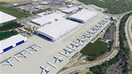 A rendering of Boeing’s Second 787 Final Assembly Building when complete (Credit: Boeing)