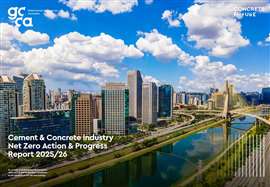 A new report from The Global Cement and Concrete Association says there has been a 25% reduction in the CO₂ intensity of cementitious products since 1990