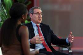 Ferrovial CEO Ignacio Madridejos speaking at the Reuters NEXT conference in New York.