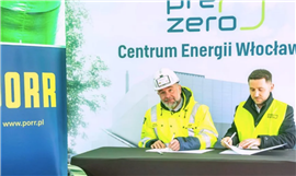 Piotr Kledzik, CEO PORR and Kamil Majerczak, CEO PreZero Polska sign a contract to build a new waste from energy plant in Poland.