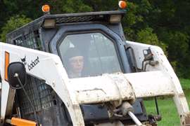 Czech nuns learn to drive skid steer loader