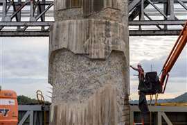 Images | Contractors repair dam concrete ahead of $2.1bn reconstruction programme