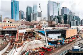 Link-Belt 85|RT supports waterfront work in Seattle