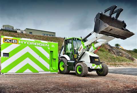 JCB hydrogen-powered backhoe loader