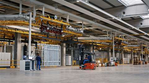 Doka's new environmentally friendly powder coating plant in St. Martin near Amstetten, Austria. ©Doka