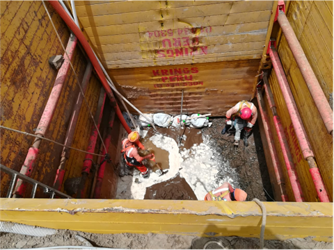 Sistema Wellpoint de Thompson Pump operando en Perú
