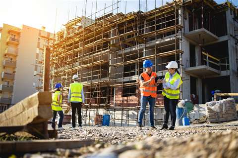 Construction workers on site